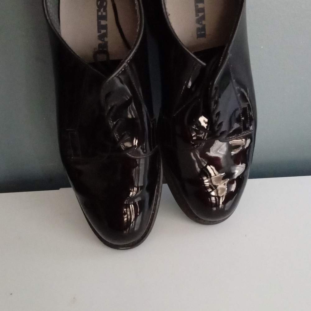 Bates Black Patent‎ Leather Oxford Dress Shoes Men Formal Military Uniform - Picture 7 of 7